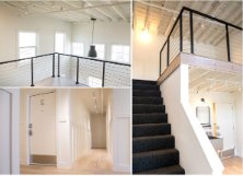 Second floor loft with mezzanine staircase